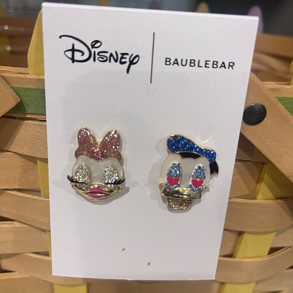 Disney x BaubleBar  Daisy & Donald Stud Earrings - Pink & Blue